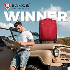 Vali Kéo Vải Du Lịch SAKOS WINNER 6 - Size M (24inch)/ Ký Gửi (Trung) - Khóa TSA - Chống Thấm, Trượt Nước