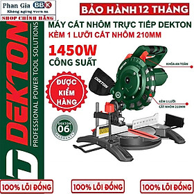 Máy Cắt Nhôm DEKTON DK-CN210PRO – 1450W – Cắt Nghiêng 45° Chính Xác – Tặng Lưỡi Cắt 80R – Bảo Hành 12 Tháng