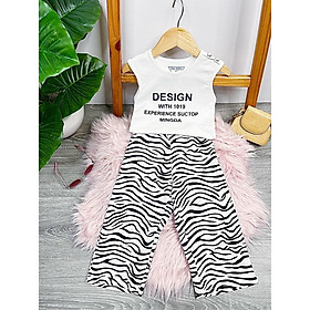 Đồ bộ cho bé gái quần ống suông thời trang từ 10-40kg chất cotton mềm mát