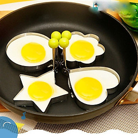 Mua Bộ 4 khuôn chiên đúc trứng  làm bánh nhiều hình inox (hình ngẫu nhiên)
