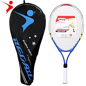 1 chiếc vợt tennis REGAIL dành riêng cho thanh thiếu niên khung hợp kim nhôm với dây nylon chắc chắn-Màu xanh dương-Size