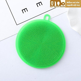 Mua Miếng cọ rửa chén bát silicon tiện dụng có quai treo thông minh_BEP NGON NGON