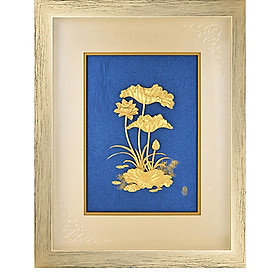 Khung tranh kèm tranh hoa sen DD04