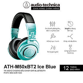 [Phiên bản giới hạn] Tai nghe Bluetooth Chụp Tai Choàng Đầu Audio Technica ATH-M50xBT2 IB - Hàng Chính Hãng