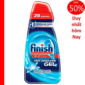 Gel nước rửa bát Finish Classic 1.5L - 2 chức năng, xà phòng rửa bát Finish Gel 1500ml dùng cho máy rửa bát