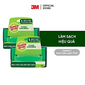 Mua Bàn chải chà sàn (phòng tắm  phòng vệ sinh  ...) 3M Scotch-Brite  siêu sạch  không trầy xước  8x12x8cm  màu xanh