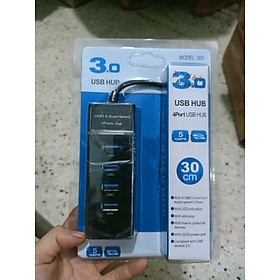 Hình ảnh Hub Chia 4 Cổng USB 3.0 - 303A - Dây dài 30cm ( Màu Ngẫu Nhiên )