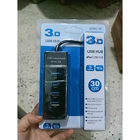 Hình ảnh Hub Chia 4 Cổng USB 3.0 - 303A - Dây dài 30cm ( Màu Ngẫu Nhiên )