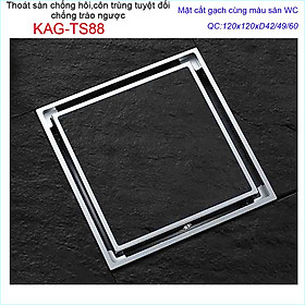 Mua Thoát sàn mặt cắt gạch 12x12cm thoát sàn âm KAG-TS88 phễu thoát sàn chống hôi chống côn trùng