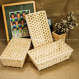 Giỏ tre đan mắt cáo - Giỏ tre đựng quà - Bamboo basket
