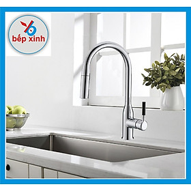 VÒI RỬA BÁT NÓNG LẠNH DÂY RÚT, VÒI DÂY RÚT INOX 304 KOBESI - Kiểu 2