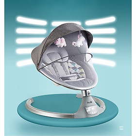 Nôi Rung Điện Tự Động Cho Bé - KUB - Model Mới 2019, Màn Hình Cảm Ứng LED, Phát Nhạc Qua Điện Thoại Bằng Bluetooth, Điều Khiển Từ Xa