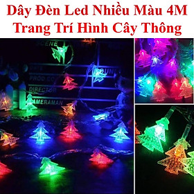 Dây Đèn Led Nhiều Màu 4M Trang Trí Nhà Cửa, Sân Vườn Hình Cây Thông