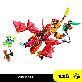 Đồ chơi Lắp ráp Rồng Lửa Kai, ZM60015 Fire Dragon Kai Ninjago, Xếp hình thông minh, Mô hình Ninja