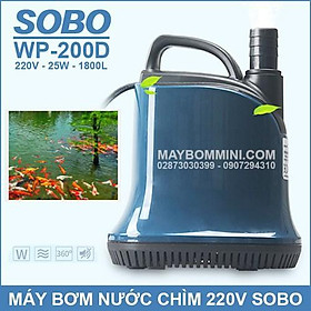 Máy Bơm Chìm Hút Đáy 25w Sobo WP-200D cho hồ cá cảnh