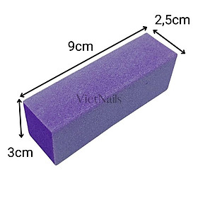 Phao Dũa Móng Buffer Mài Móng Mỹ Nhám Màu Tím Hình Trụ Dài 9cm