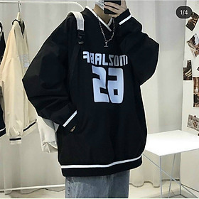 (ẢNH THẬT) ÁO SWEATER BÓNG CHÀY FORM RỘNG UNISEX THIẾT KẾ ĐỦ SIZE CHO CẢ NAM VÀ NỮ, ÁO HOODIE CHUI ĐẦU ULZZANG PHỐI VIỀN, Áo Nỉ Viền Cổ Tim Số 26 Ngược Chất Nỉ Ngoại Dày Mịn