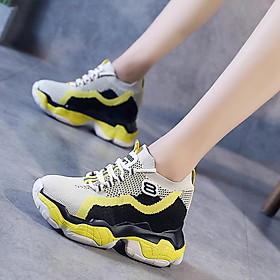 Giày Sneakers đế cao sợi co giãn 9cm PS599-1226