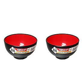 Mua Bộ 02 Bát nhựa sơn mài màu đỏ (cỡ nhỏ) nội địa Nhật Bản