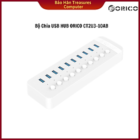 Bộ Chia USB HUB ORICO CT2U3-10AB 10 Cổng USB 3.0 Với Các Cổng Riêng Lẻ- Hàng Chính Hãng