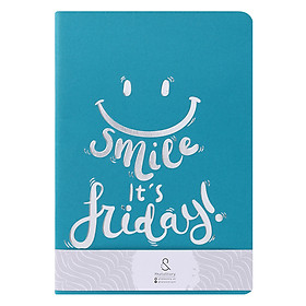 Notebook Bấm Kim A5 Bìa Mỹ Thuật TK 02A - Xanh