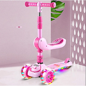 Xe Scooter Umoo vận động ngoài trời, tăng cường phát triển thể chất cho Bé - Màu Hồng