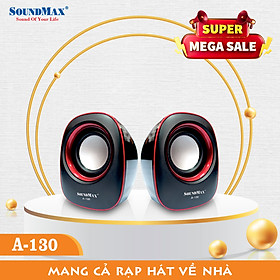 Mua  HÀNG CHÍNH HÃNG  Cặp loa vi tính SoundMax A-130 nhỏ gọn  dễ dàng kết nối với PC/ Laptop | SoundMax A130 - Loa Nghe Nhạc