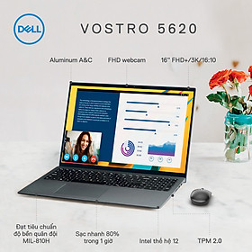 Laptop Dell Vostro 5620 P117F001AGR | Intel Core i7 _ 1260P | 16GB | 512GB SSD PCIe | 16.0 inch Full HD+ | Win 11 _ Office 2021 | Finger | LED KEY | Hàng chính hãng
