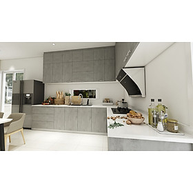 Mua TỦ BẾP  DƯỚI GỖ AN CƯỜNG PHỦ MELAMINE KẾT HỢP MẶT TỦ ĐÁ THẠCH ANH VICOSTONE DÁNG L DÀI 3M SS3-3813