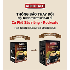 Hộp 12 gói Cà phê Sầu riêng ROCKCAFE 20ggói
