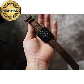 DÂY ĐỒNG HỒ DÀNH CHO APPLE WATCH - DA BÒ THẬT - RAM TRỐNG ĐỒNG NÂU ĐẤT -ĐỦ SIZE APPLE WATCH - CHÍNH HÃNG RAM LEATHER