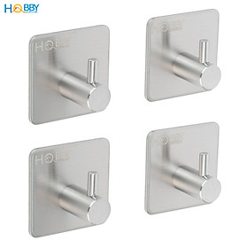 Combo 4 móc dán tường inox 304 HOBBY Home Decor TV160-4 có keo dán