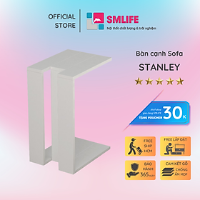 Bàn gỗ cạnh Sofa hiện đại SMLIFE Stanley  | Gỗ MDF dày 17mm chống ẩm | D30xR40xC55cm - Màu