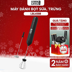 Mua Máy đánh trứng  máy đánh bọt cafe cầm tay mini Lebenlang LBL4588  2 tốc độ  sạc pin usb tiện dụng - hàng chính hãng