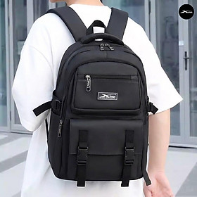Balo Học Sinh Cấp 2 Xbags Black Blue XB 3203 - Balo Thời Trang Cá Tính, Nam Nữ Đều Dùng Được, Nhiều Ngăn Tiện Lợi, Bảo Hành 12 Tháng