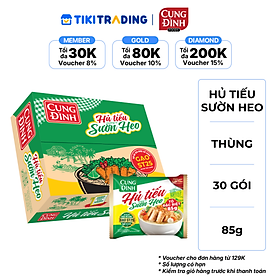 Thùng 30 Gói Hủ Tiếu Sườn Heo Cung Đình (85g x 30 gói)