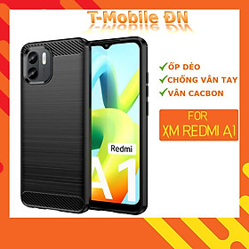 Ốp lưng dành cho Xiaomi Redmi A1 ốp silicone mềm Carbone phay xước chống sốc chống vân tay