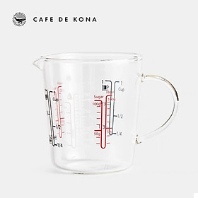 Ca ly thủy tinh có vạch đong pha chế 200ml CAFE DE KONA