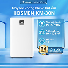 Máy Lọc Không Khí Và Hút Ẩm Kosmen KM-30N, Lọc Chuyên Sâu, Kết Nối Wifi Bằng App - Hàng Chính Hãng