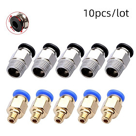 10 Cái/lốc PC4-M10 Khí Nén Kết Nối Cho 3D Máy In Phần Bowden Khớp Nối Nhanh Khớp Nối Ống 1.75/3Mm PC4M6 Phụ Kiện PTFE Ống