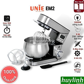 Máy trộn bột, đánh trứng unie em2 dung tích 5l công suất 1000w - hàng chính hãng