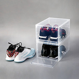 Mua COMBO 2 HỘP ĐỰNG GIÀY CAO CẤP SNEAKER THỂ THAO NHỰA CỨNG NẮP TRONG SUỐT TÍCH HỢP NAM CHÂM HÍT