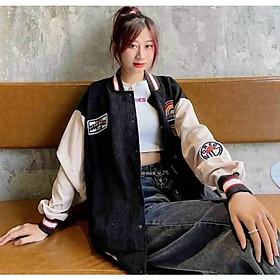 Hình ảnh Áo Khoác Nữ (Nam) Nhung Gân BOMBER Thời Trang Cao Cấp Siêu Xinh Mẫu Hot Trend, Áo Khoác Nhung Thêu Logo Kiểu BomBer, Kiểu Dáng Cực Teen, phong Cách Hiện Đại Hot, Áo Khoác Bomber Nhung tăm DEEP END Unisex Form Rộng 2 màu xanh/hồng kèm ảnh/video