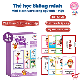 Thẻ học thông minh Mini Flashcard song ngữ Anh - Việt nhiều chủ đề cho bé - Thương hiệu Lalala baby