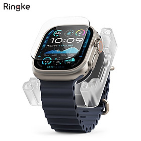 Bộ 2 dán cường lực Apple Watch Ultra 3/2/1 RINGKE Easy Slide Tempered Glass - Hàng Chính Hãng