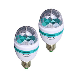 2 Đèn Led sân khấu vũ trường nhiều màu RGB 3w pha lê xoay tròn Posson L-RGB3