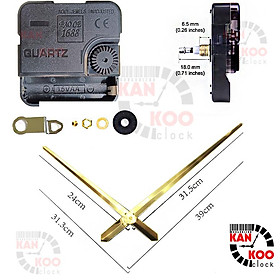 (COMBO 07) Phụ kiện lắp đồng hồ treo tường cỡ lớn, dùng cho đồng hồ 80cm đến 1 mét, 1.2 mét, Kankoo Clock bảo hành 24 tháng - BỘ KÈM KIM VÀNG