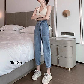 QUẦN JEAN BAGGY TÚI KIỂU MÃ 2 ĐAI CAO hàng loại 1, vải dày