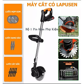 Mua Máy cắt cỏ  tỉa cành cầm tay LAPUSEN pin khủng 15000mah  động cơ mạnh 1800w