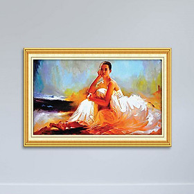 Mua Tranh Sơn Dầu Cô Gái Đẹp Canvas W1144 (Size